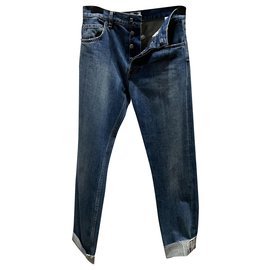 Jeans Slim Fit Azul Oscuro de Algodón - Autre Marque