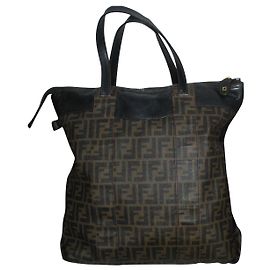 Borsa tote XXL Fendi in tela