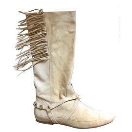 Botas Jerome Dreyfuss de piel de ciervo beige talla 39