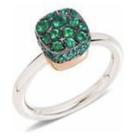 Pomellato Nudo Ring aus Weißgold mit Smaragd