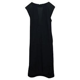 Filippa K Schwarzes Kleid aus Viskose und Rayon