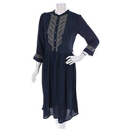 Noa Noa Kleid Dunkelblau Polyester