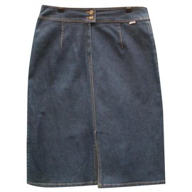 Falda vaquera Burberry azul marino