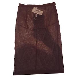 Falda lápiz Dolce & Gabbana OX blood de algodón rojo oscuro