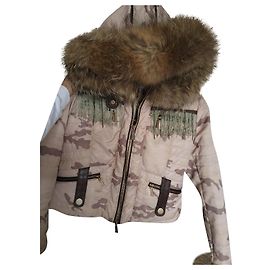Autre Marque Society Team Jacke Beige Stoff Grösse S