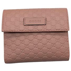 Gucci Guccissima Geldbörse Klein Rosa Leder