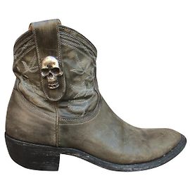 Stivaletti Mexicana in pelle grigi 37