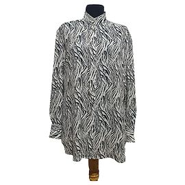 Camicia Isabel Marant Cade in seta stampata Nero Bianco