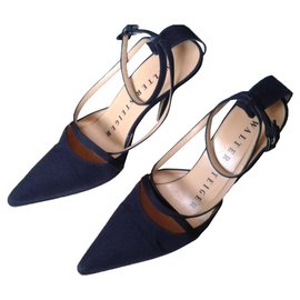 Walter Steiger Sandalen aus Navy Canvas