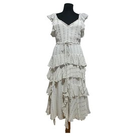 Needle & Thread Kleid Elfenbein Viscose