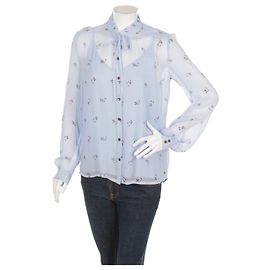 Camisa Baum und Pferdgarten de viscose azul cinza M