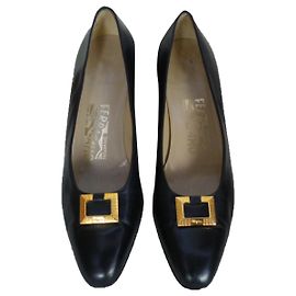 Décolleté Salvatore Ferragamo Pelle Blu Scuro 41
