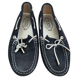 Mocassini Tod's Gommino in camoscio blu navy
