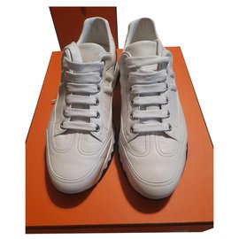 Hermès Femme Trail Sneaker Leder Weiß