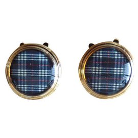 Gemelli Burberry in metallo nero bianco rosso blu