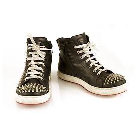 PHILIPP PLEIN Sneakers alte in pelle con borchie Sneakers alte sz 37 Scarpe