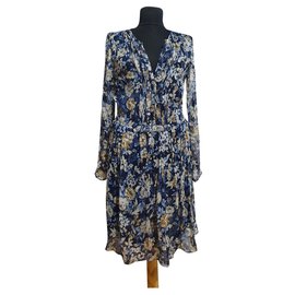 Abito floreale in seta Massimo Dutti