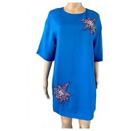 Philipp Plein Boom Boom Kleid Blau Viscose