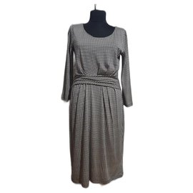 Vestido Weekend Max Mara Estampado Pata de Gallo Viscosa