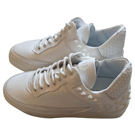 Autre Marque Sneakers Leandro Lopes in pelle bianche con dettagli pitone