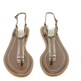 Sandali bassi Rene Caovilla in pelle taupe
