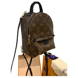 Louis Vuitton Palm Springs Mini Rucksack Braun Leder