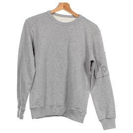 CP Company Sweatshirt Lens Crey Gris Coton Garçon