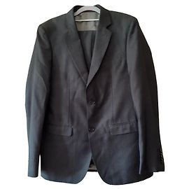 Autre Marque Grey Suit Polyester Viscose Rayon