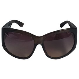 Tom Ford Felicity Sonnenbrille Beige Kunststoff Oval