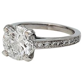 inconnue Platinring mit einem 2,02 Karat Diamanten - HRD-Zertifikat