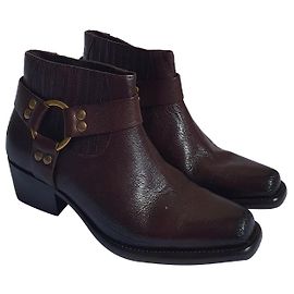 Botas Maje de piel marrón