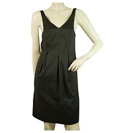 BCBG Max Azria Black Crochet Knit Bust Straps Mini-Länge Kleidergröße 0
