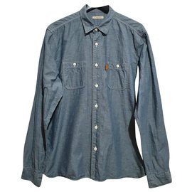 Camicia Burberry blu in cotone XL