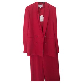 Claudie Pierlot Hosenanzug Baumwolle Rosa Himbeere