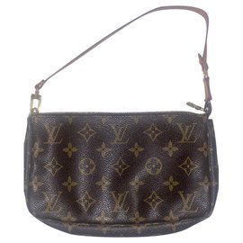 Pochette Louis Vuitton Marrone in Tela
