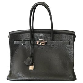 Hermès Birkin 35 Dunkelgrau Taurillon Clemence Leder