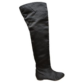 Botas chloé de raso y piel p 37 Nueva condición