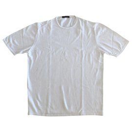 Weißer Baumwollpullover Kurze Ärmel Adolfo Dominguez T. L-XL