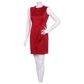 Vestido Aigner com logotipos bordeaux