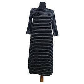 Vestido de algodón a rayas negro Filippa K
