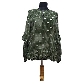 Camicetta Munthe Plus Simonsen in viscosa verde M