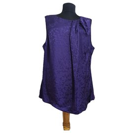 Autre Marque Blusa de Seda Rodney Clark Morada XL