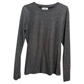 Mads Norgaard Gestreifte Bluse Grau