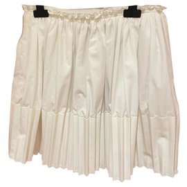 Falda Chloé de Algodón Blanco Plisada Talla 36
