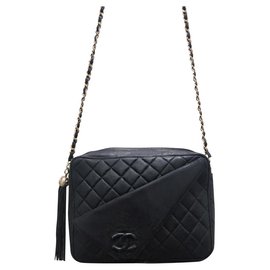Borsa Chanel Camera in pelle nera