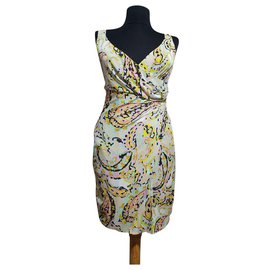 Minivestido Laurèl amarillo de viscosa