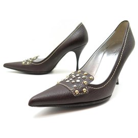 DOLCE & GABBANA SCHUHPUMPEN 36.5 ES 37.5 FR LEDERSCHUHE