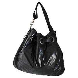 Christian Dior Borsa tote in vernice trapuntata