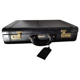 Lancel black leather case