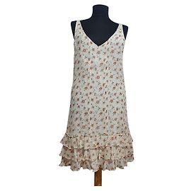Vestido floral de seda Abercrombie & Fitch